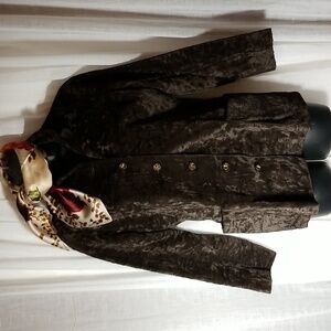 Sz S/M Vintage hand made Faux fur coat
